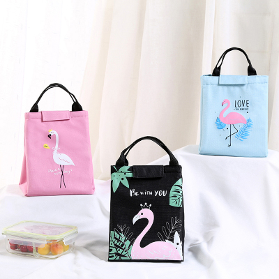 Factory wholesale  picnic bag portable bento bag flamingo insulation bag lunch bag