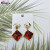 2019 new European, American, Japanese and Korean fashion noble wine red diamond earrings manufacturers direct sales