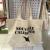Large European and American canvas bag with side environmental tote bag