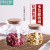 Bolvya Bamboo Lid Trapezoidal Storage Tank Sealed Snack Candy Nuts Grains Storage Tank Heat-Resistant Glass Jar