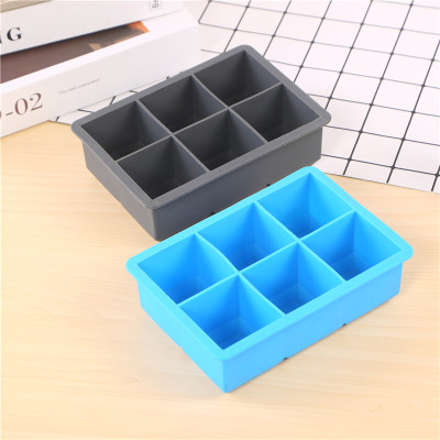 Silica gel ice box six block silica gel ice box model Large size 6-hole block mold baby block supplement box silica gel ice box six block