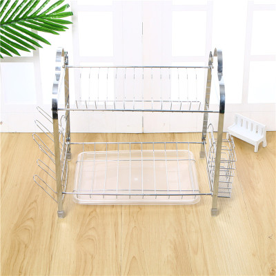 Kitchen shelving put bowl rack dish rack double layer bowl dish rack asphalt rack air bowl rack Kitchen drip bowl rack