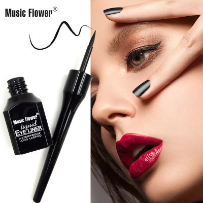 Music Flower Color Multicolor Liquid Eyeliner Waterproof and Smudge-Proof Long-Lasting Easy to Color Smear-Proof Makeup M2042