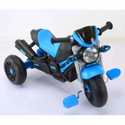 New cool kids three-wheeled motorcycle with music light kids motorcycle can be pedalled