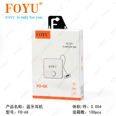 Foyu Wireless Bluetooth Business Headset Single-Ear in-Ear FO-6X