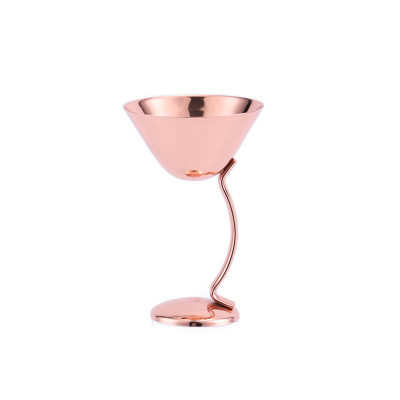 304 Stainless Steel Red Wine Glass All-Steel Champagne Glass Metal Goblet Rose Gold Wine Glass Cocktail Glass Martini