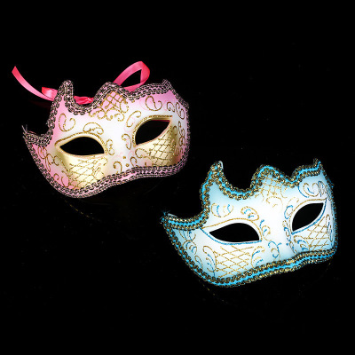 Factory Direct Sales Halloween Masquerade Party New Half Face Painted Mask Wholesale Can Be Customized