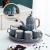 Jingdezhen ceramic Nordic wind 8 rotary ceramic water ware coffee cup coffee pot coffee set
