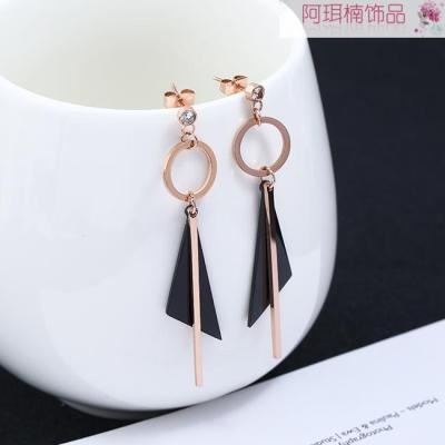 Arnan jewelry fashion stainless steel earrings titanium steel earrings popular in Japan and Korea direct sales