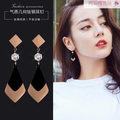 Arnan jewelry fashion stainless steel earrings titanium steel earrings popular in Japan and Korea direct sales