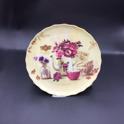 Imitation Porcelain Small Kit Plastic Fruit Plate Dim Sum Plate Melamine Tableware Bone Dish Plate Children's Fruit Plate