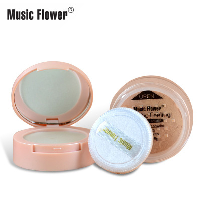Music Flower Matte Water Feeling Face Powder plus Highlighting Balm Oil Absorbing Powder Grain Concealer Waterproof Face Powder M4029