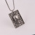 Popular Square Skull Alloy Pendant Men's Necklace Pendant Accessories Long Sweater Chain Meng Yu Ornament