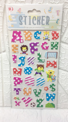 DIY colorful English alphanumeric stickers  3D awasrd stickers for students