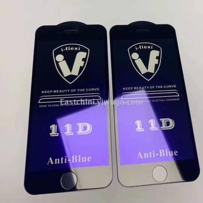 Foreign Trade Popular Style East Chini Secondary-Enhanced Silkscreen Printing Full Screen Purple Light Tempered Film Factory Direct Sales