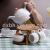 Creative ceramic coffee cup set european-style simple afternoon tea coffee cup set with a combination of plate and spoon