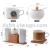 Creative European afternoon tea and coffee cup set simple ceramic flower tea cup cup holder combination