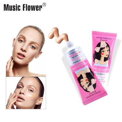 Music Flower Whitening Moisturizing Music Flower BB Cream Moisturizing Concealer Sunscreen Foundation Nude Makeup M4044