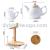 Creative afternoon tea and coffee set elegant flower tea set simple European ceramic tea cup teapot belt frame