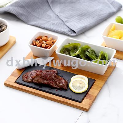 Nordic contracted ceramic western food steak plate dried fruit fruit snack plate combination set of Japanese sushi plate