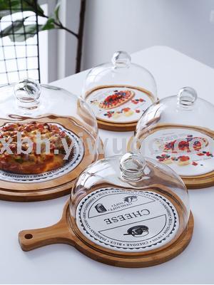 Creative Nordic style pizza plate ceramic cover cooking flat plate tray food table shot pizza plate western food plate