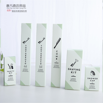 Disposable hotel supplies dental set hotel home stay hotel room wholesale green mood series