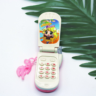 Factory Direct Sales Early Childhood Education Toys Music Cartoon Simulation with Rope Mobile Phone Send Battery