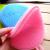 Hot selling round silicone dish washing brush easy to clean with hanging hole fruit kitchen cleaning magic
