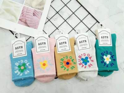 winter women sports socks high elastic socks cotton women warm socks thick socks Korean flower tide socks students socks