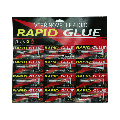 (1) RAPID GLUE (2) multipurpose GLUE (3) instant superglue