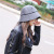 PU leather fisherman hats for men and women in the autumn and winter department restored - style bright line basin hat sun protection, wide eaves shade hat