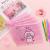Japanese and Korean New Creative Pinkpig A5 File Bag Korean Cute Girl Heart Ring Zipper Pencil Bag