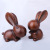 Resin Crafts Creative Wood Color Couple Rabbit Decoration Modern Living Room TV Cabinet Decorations Wedding Gift