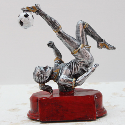 Resin Sports Series Products Women's Football Commemorative Resin Decorations Crafts Wholesale Creative Trophy