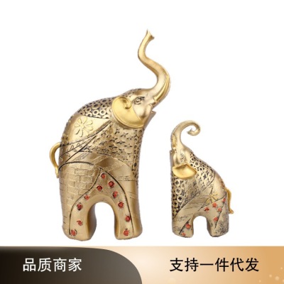 Resin Crafts European Home Elephant Living Room Decorations Wine Cabinet Decorations Wedding Gift