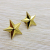 Metal Three-Dimensional Golden Five-Pointed Star Badge Customization Badge Cap Badge Decoration Props Collar Pin Brooch Ornament Customization