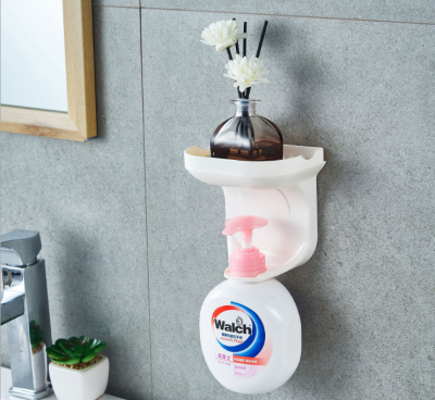 Wall-mounted hand sanitizer rack bathroom press bottle lotion rack shower gel soap box rack rack rack