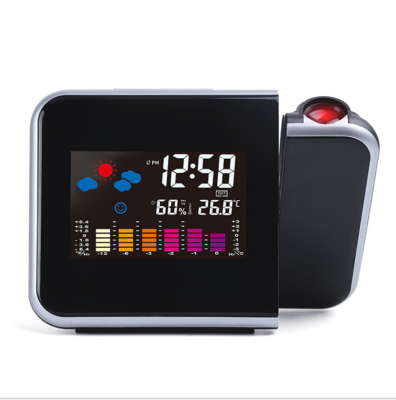 Weather forecast projection clock 8190 color screen rotary electronic clock