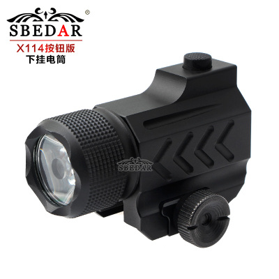 Press the button version of the flashlight LED outdoor tactical sight hanging flashlight