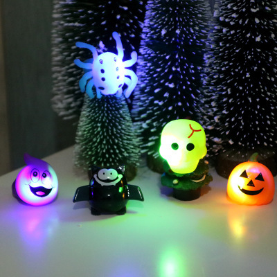 Halloween gift gift dance party finger lamp glow toy children gift pumpkin bat ring