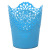 Hollow pattern plastic storage basket table trash can