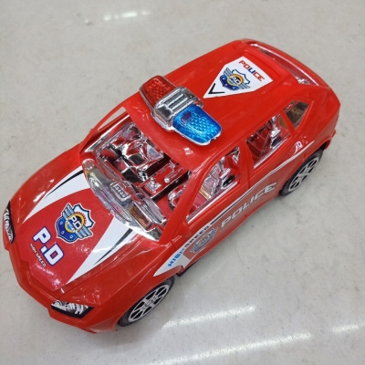 Inertial police car racing toy