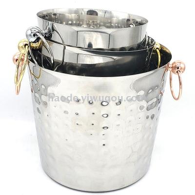 Stainless steel ice bucket water hammer champagne bucket hotel KTV ice bucket creative ice bucket