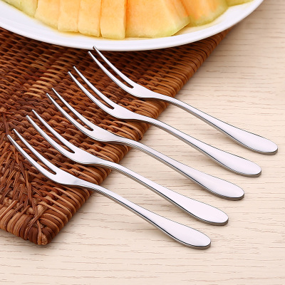 Cartoon small fruit fork fork stainless steel tableware fashionable gift fruit sign dessert cake fork dessert fork
