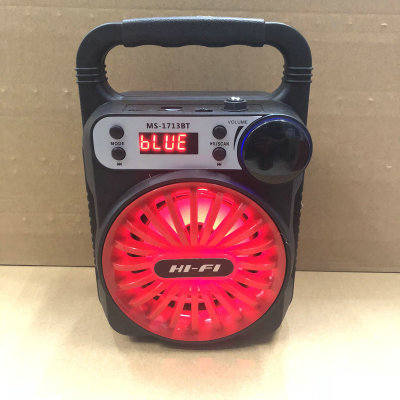 Ms-1713 new wireless 5.0 bluetooth speaker cartridge knob MIC outdoor speaker gift subwoofer