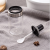 Seasoning shaker with spoon seasoning pot transparent cover integral glass salt shaker pepper seasoning shaker