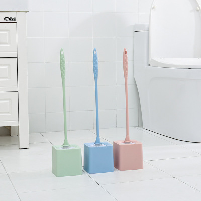 Manufacturer direct selling toilet brush classic hot style with base set plastic long handle toilet brush cleaning brush