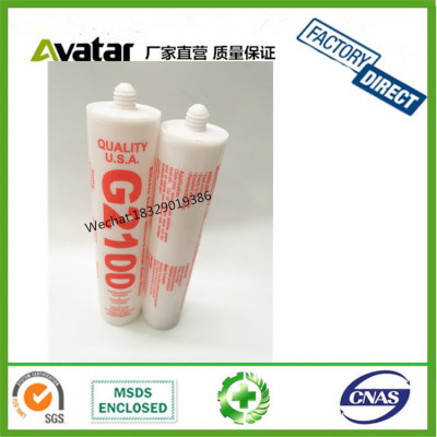 G1200 Factory price plastic bottle Acrylic silicone sealant glass glue with black white clear color