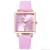 Fashionable contracted square series 4 nail leather belt lady fashionable dress watch student quartz watch