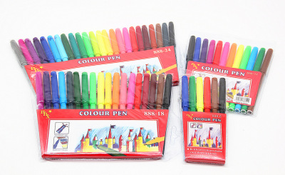 Factory direct high quality 6 environmental protection non-toxic watercolor pen children painting color pen